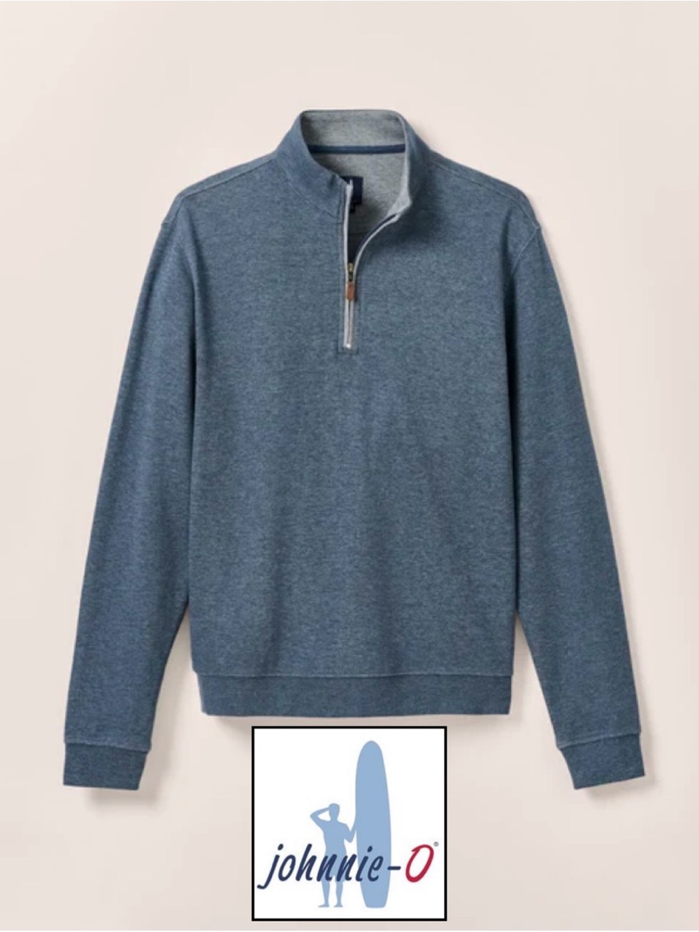 Johnnie O Sully Quarter Zip in Adrift. Size L.